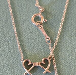 Tiffany & Co Paloma Picasso Double Heart with Diamond Necklace